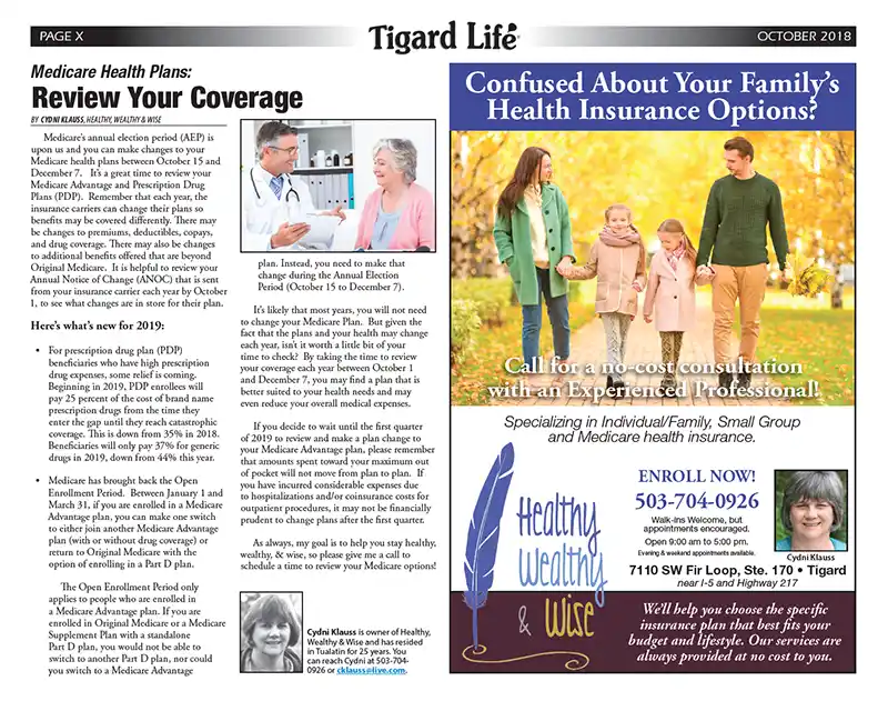 Select Wisely Tualatin Life Article